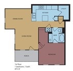 One bedroom 1st floor