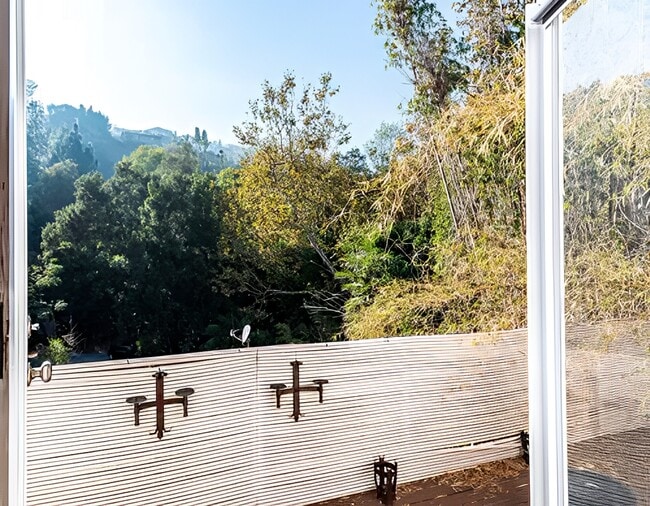 view from deck in bedroom