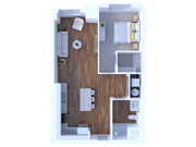 1 Bedroom/1 Bathroom-743/755
