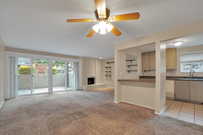 livingroom with sliding door
