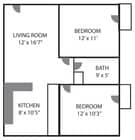 2BR/1BA