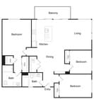 C2 | 3 bed 2 bath | 1,476 sq. ft.