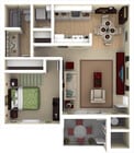 Residence 2 1x1 701 sqft (1)