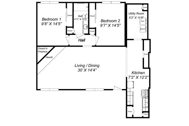 Photo - Coming Soon: 2 BR unit that includes water, trash, and yard care. Unit C