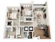 Floor Plan 2B | Wells Street Station | Apartments in Delafield, WI