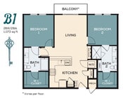 B1 floor plan Emeline Heights