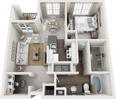 A2 floor plan Plaza at Westchase