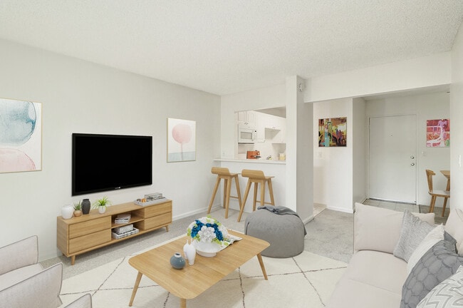 Living Room Layout of a 1 bedroom at Nutwood East Apartments