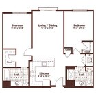 Osprey Cove - B2 - 2 Beds - 2 Baths - 1075 Sq. ft.
