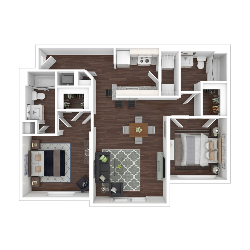 2 Bedroom, 2 Bath - 954 sq. ft. - 2 Bed 2 Bath