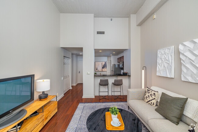 1BR, 1BA - 700SF - Living Room - Packard Building