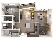 2 Bedroom | 1 Bath | 834 SF