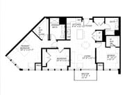 3 Bed D floor plan District 1860
