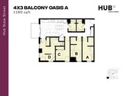 4x3 Balcony Oasis A 2-48