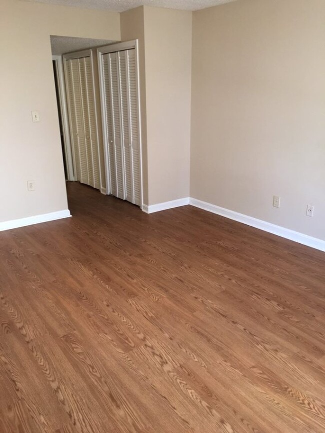 Bedroom with a view of the closet space