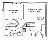 1 Bed / 1 Bath - 714 SF