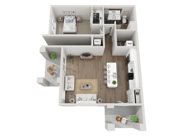 Floor Plan 1D | Seasons at River View | Apartments in Pleasant Prairie, WI - 1D