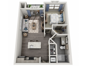 Los planos de planta son representaciones de artistas. Todas las dimensiones son aproximadas. El producto real y las especificaciones pueden variar en dimensiones o detalles. No todas las funciones están disponibles en todos los apartamentos. Los precios y la disponibilidad están sujetos a cambios.