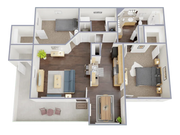 2 Bedroom, 2 Bathroom, Income Restricted