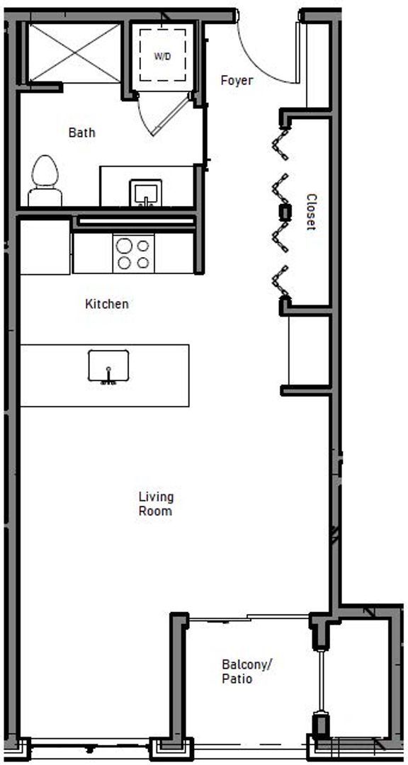 Photo - Stylish Studio Apartment | Watermark, Down... Unidad 322