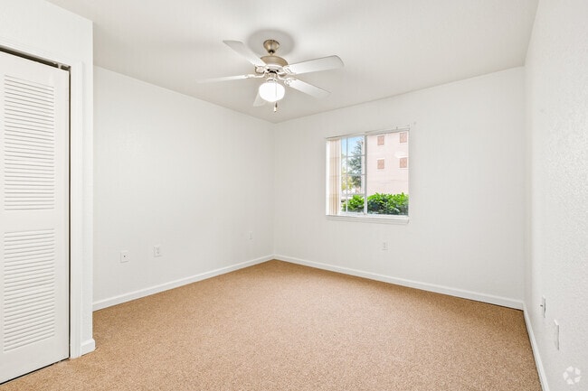 1BR, 1BA - 660SF - Primary Bedroom - Alabaster Gardens - 55+ Community