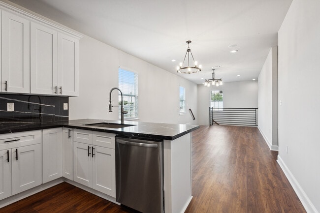 Living room from kitchen - 1324 Harrison Ave Unit 1324 Harrison Ave