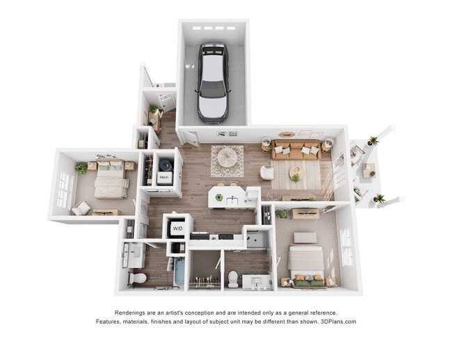 2 BEDROOM - A/AR: Beds - 2: Baths - 2: SqFt Range - 1100 to 1100 - Genesee Pointe Apartments