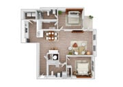 2 Bedroom | 2 Bath | 1157 SF