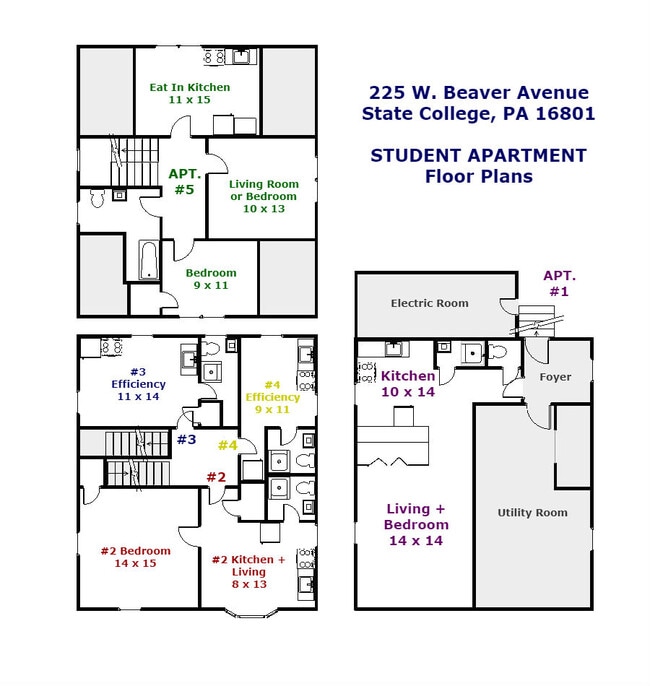 Unit #3 and #4 Floorplan - 225 W Beaver Ave