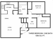 3BR/1BA