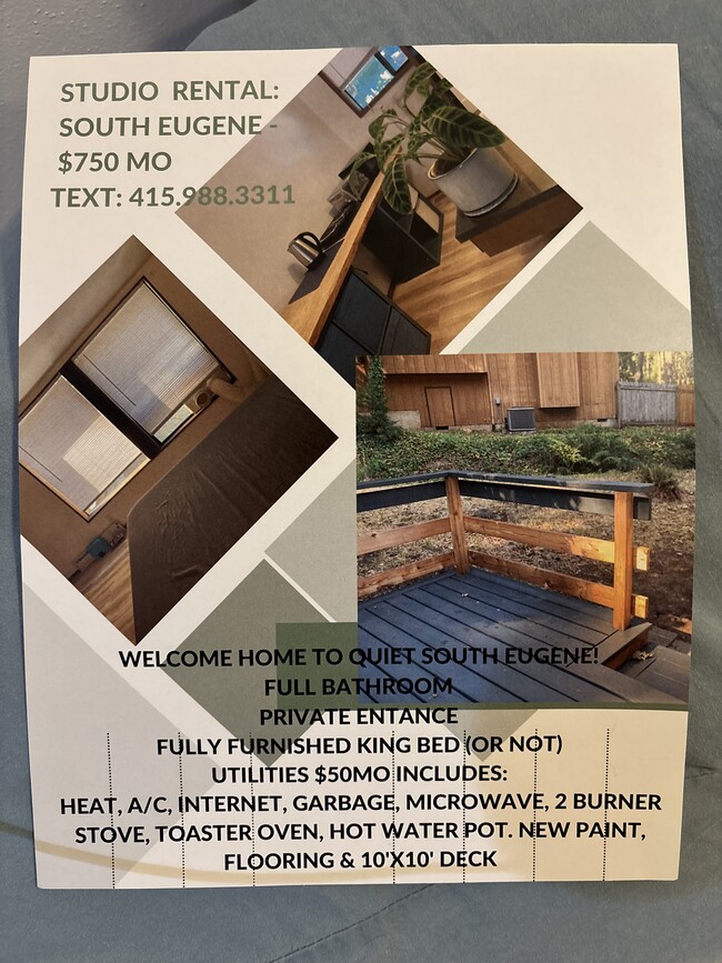 Flyer: interior w new flooring, paint, new 10’x10’ deck and private well lighted entrance - 5090 Mahalo Dr Apartments Unit 5090 Mahalo Drive2