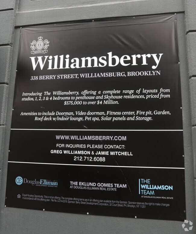 Promotional Sign - Williamsberry