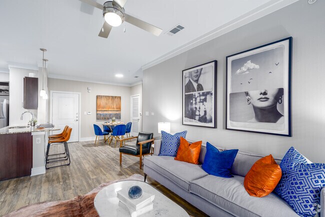 2 BR, 2 BA | 1,097 SF - Living Room - Venue Craig Ranch