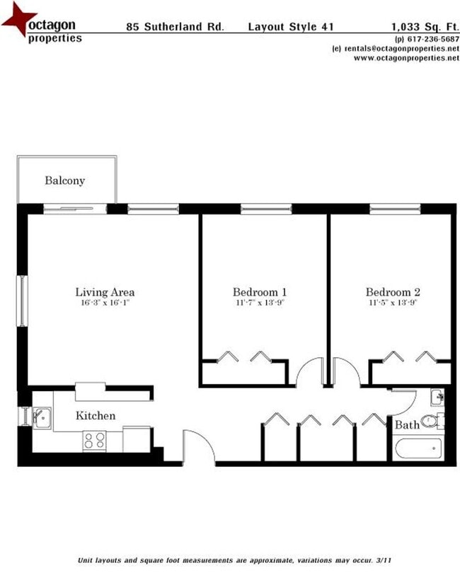 Photo - NO BROKER FEE!!  NICE EXTRA LARGE BRIGHTON 2 BED - 1000+ SQ FT