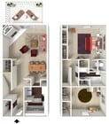 Village Green - 2B15B TH - Mahogany 1224 SF - 3D Furn.jpg