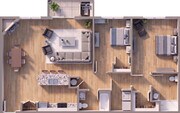 Large 2-Bedroom Apartment Floor Plan