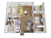 1 Bedroom, 1 Bathroom