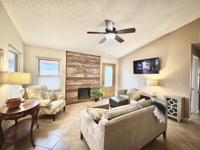Fully Furnished Henderson Rental Near Cadence | 2 Bed Home w/ Solar + Backyard | Close to Cowabun...