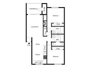 B4R | 2 bed 2 bath | 970 Sq. Ft.