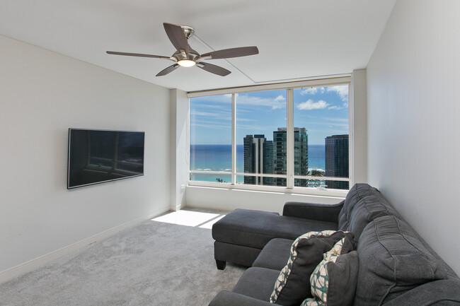 Living Room - 1009 Kapiolani Blvd Condo Unit 4605