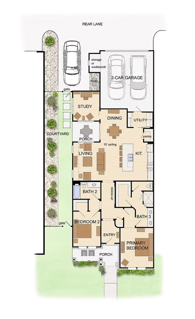 Residence One Floor Plan - The Residences at Cardinal Woods