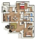 B3_2Bed_2Bath_1061 sq ft