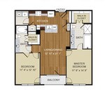 B2 floor plan WaterWall Place