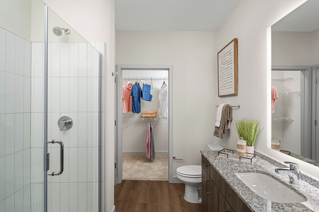 Spacious Bathroom with Walk in Shower and Closet