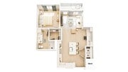 3D Floorplan - Unit A4_Scheme A