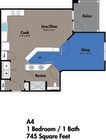 Azure City Living - A4 - 1 Beds - 1 Baths - 745 Sq. ft.