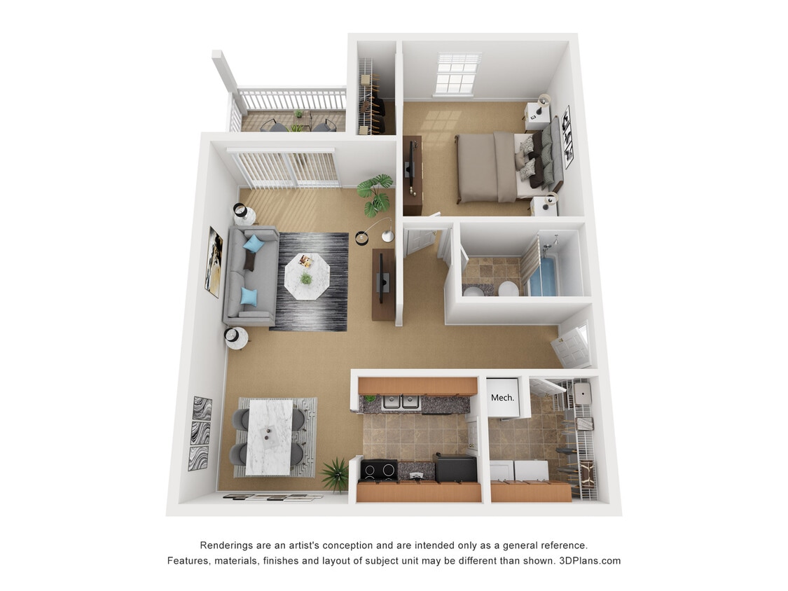 Floor Plan - 1x1 752