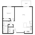 1 Bed / 1 Bath 739 sq ft