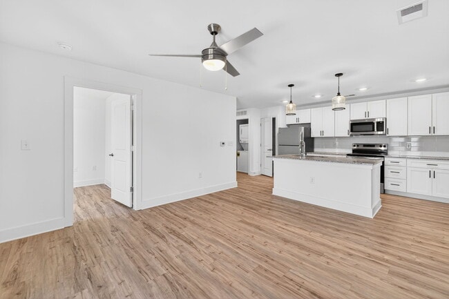 Living room and kitchen