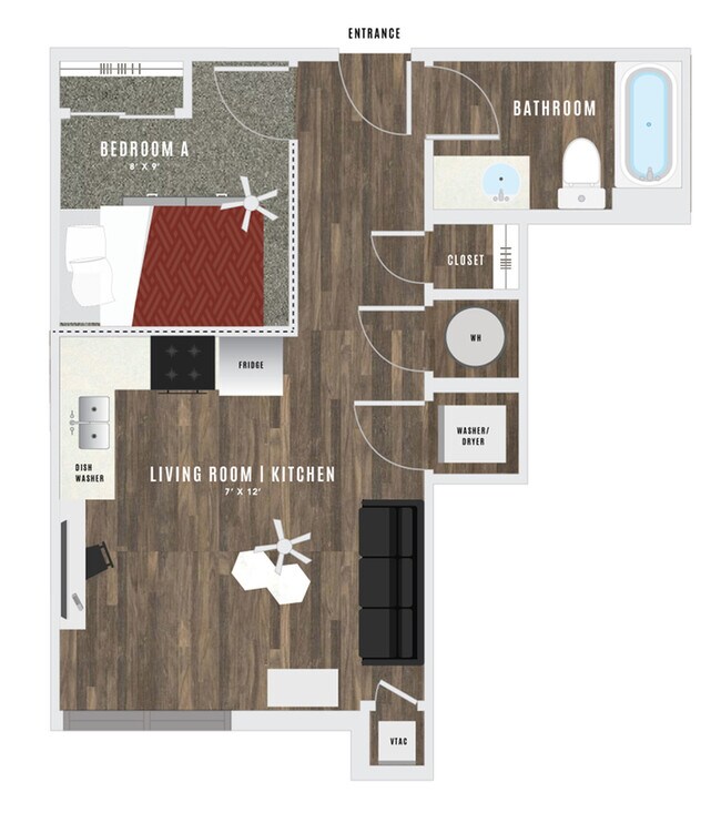 The One- 407 sqft.